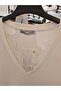 Svetla Collection Women's V-Neck Lace Detailed Short Sleeve Blouse - 3