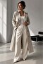 Women's Long Double-Breasted Trench Coat with Buttons Classic Model Tc0635