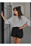 Square Neck Half Sleeve Sparkling Knitwear Blouse - 3