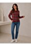 Women's Cardigan Knitwear Crew Neck Striped Buttoned - 2