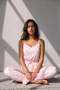 Women's Regular Cut Seasonless Pink Pajama Set - 2