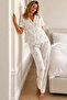 Women's Loose Fit Cotton Multi-Color Pajama Set - 6