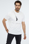 Paraşütlü Kedi Baskılı Basic T-Shirt - 3