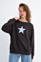 Kayık Collar Printed Sweatshirt S10662 - 2
