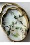 Antique Wood Look Glass Tray Set of 2 Loren Green - 3