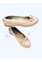 Genuine Leather Bow-Tie Ballet Flats - 5