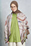 Belt pattern shoulder shawl - dark beige