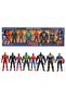 8-Piece Superhero Action Hero Set – 17cm Titan Hero Series Articulated Figures includes Iron Man, Hulk, Spider-Man, Captain America, Venom, Thanos & Black Panther – Light-Up Interactive Hero
