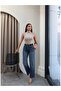 Suede Belted Leg-Cut Orj Jeans - 2