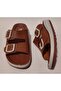 Anatomical Soft Sole Wide Fit Adjustable Double Buckle Women's Home, Work and Street Slippers - 5