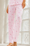 Women's Young Loose Yarn-Dyed Pink Pajama Set - 4