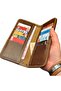 DIY Hisar Leather Wallet Making Kit, DIY Handmade Men's Wallet Card Holder Kit with 12 Card Slots and Phone Case - 4