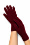 Unisex Full-Finger Burgundy Colored Knitwear Gloves - 3