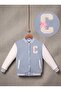 Pulled Pocket, Ribbed, Embroidered Children's College Coat / School Coat - 2