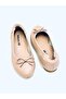 Genuine Leather Bow-Tie Ballet Flats - 2