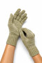 Unisex Full-Fingered Beige Knitwear Gloves - 3