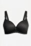 Unpadded Black Ribbon Detailed Bra - 4
