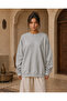 Oversize 3 Thread Sweatshirt Moon Phases Dream Maker Back Printed Crew Neck Sweatshirt - 2