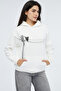Kedi Baskılı Kapüşonlu Sweatshirt Basic Hoodie - 5