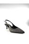 Anthracite Evening Dress with Open Back Stiletto - 2