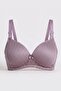 Unpadded Underwire-Free Lilac Ribbon Detailed Bra - 4