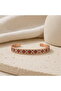 Coral black pine motif thin copper bracelet, adjustable - 7