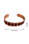 Red black baklava thin copper bracelet, adjustable - 5