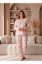 Battal Printed Report Interlock Long Sleeve Pajama Set - 2
