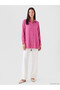 Two Mt Shop Quality Lcw Everyday Fuchsia Oversize Modal Blended Women's Shirt Tunic - 2