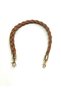 Knitted Model Leather Bag Handle / 50 cm / with Gold Hook