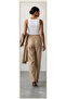 Elastic Waist Tensel Trousers: a Pair of Pants That Brings Elegance and All-Day Comfort with Their Wide Legs." - 4