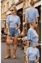 Side Gathered Blouse, Body-Fitting, Stretchy Knitted, Luxurious Women's T-Shirt - 2