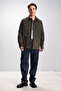 Mostar Men's Safari Real Leather Suede Shirt Khaki - 3