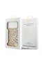 iPhone 18 Pro Case Licensed M-Safeli Triangle Logo Glittery Leopard Pattern Cover Brown - 8