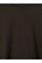 Lcw Modest Brown Soft Touch Striped Women's Sweatshirt Tunic - 6
