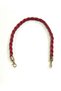 Knitted Model Leather Bag Handle / 50 cm / with Gold Hook