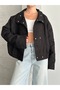 Floral Stitched Snap Button Bomber Jacket - 2