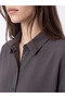 Alita City Lcw Modest Anthracite Modal Blend Oversize Women's Shirt Tunic with a Difference - 3