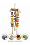 Wooden Bird Toy Colorful Cube Chandelier Model Jako Cockatiel Stringed Chewing Toy - 3