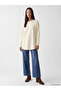 Alita City Beige with a Difference 3 Thread Plain Loose & Baggy Women's Sweatshirt Tunic - 2