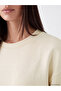 Alita City Beige with a Difference 3 Thread Plain Loose & Baggy Women's Sweatshirt Tunic - 3