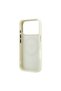 iPhone 18 Pro Case Original Licensed M-Safe Classic Text and 4g Logo Pu Leather Peony Cover Beige - 7