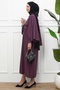 Modal Dress with Plum Cape - 4