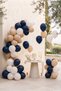 Set of 20 Navy Blue Sea Sand Beige White Balloons Birthday Party Decoration Organization Balloon - 3