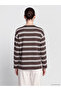 Sparkling Choices from Shining Store Zero Roba Collar Striped Women's Sweatshirt - 5
