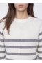 Lcw Modest Gray Crew Neck Striped Women's Knitwear Sweater - 3