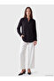 Lcw Modest Black Women's Shirt Tunic with Pockets