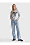 Xside Gray Embroidered Oversize Women's Thick Sweatshirt - 2