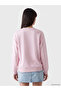 Xside Pink Printed Oversize Women's Thick Sweatshirt - 4