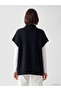 Lcw Modest Black Half Turtleneck Women's Knitwear Poncho - 4